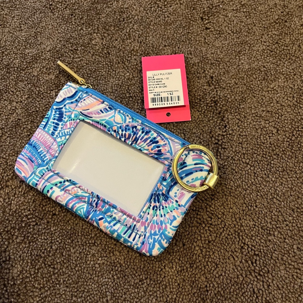 Lilly Pulitzer Pink and Blue Card Case